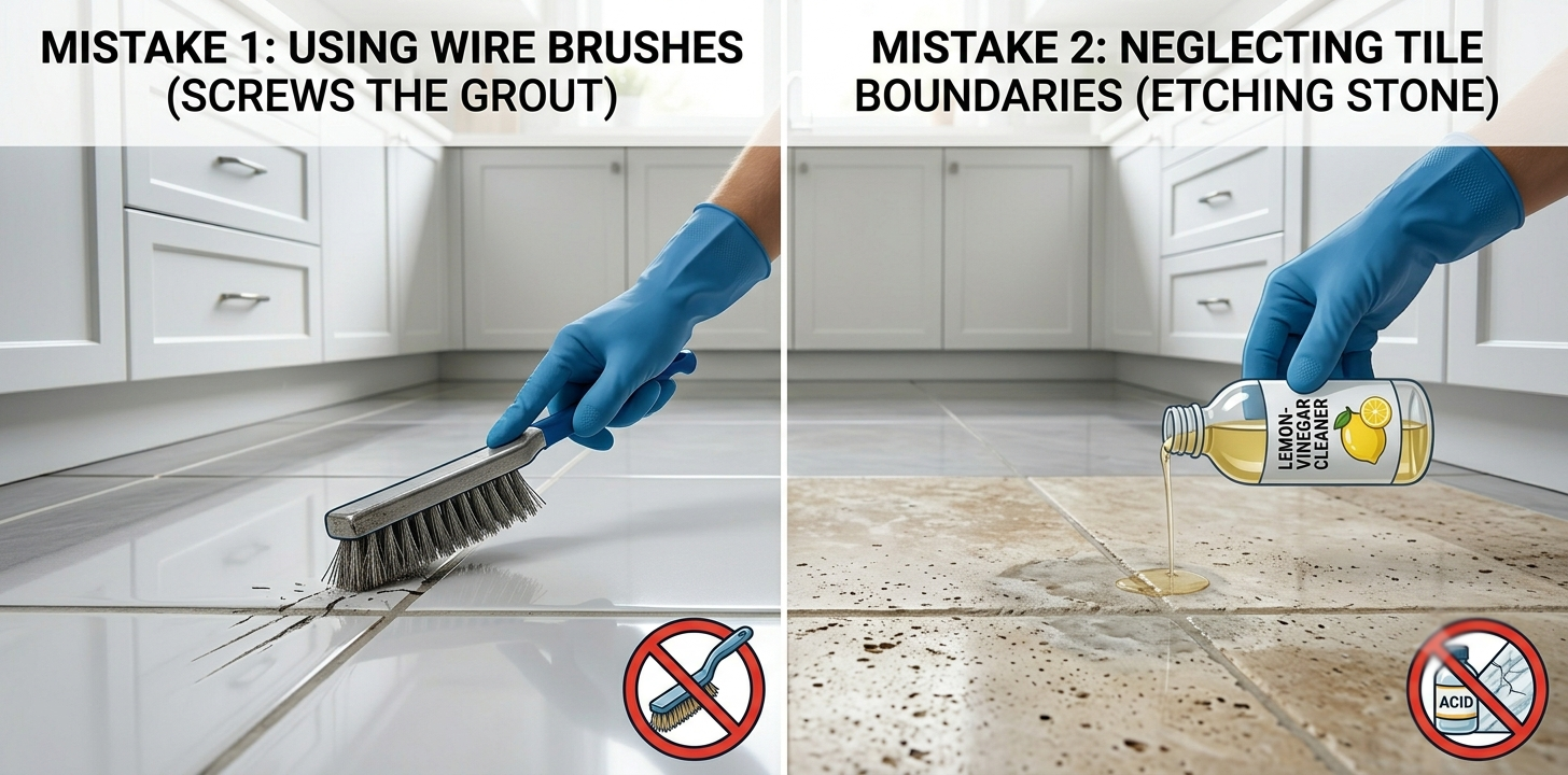 Common Mistakes to Avoid When Cleaning Grout