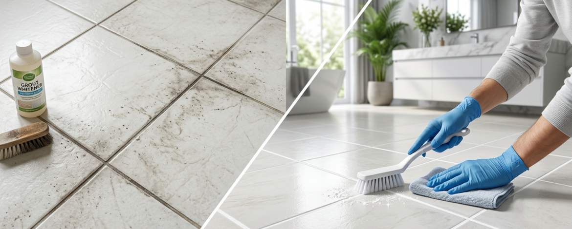How to Whiten Grout Between Tiles