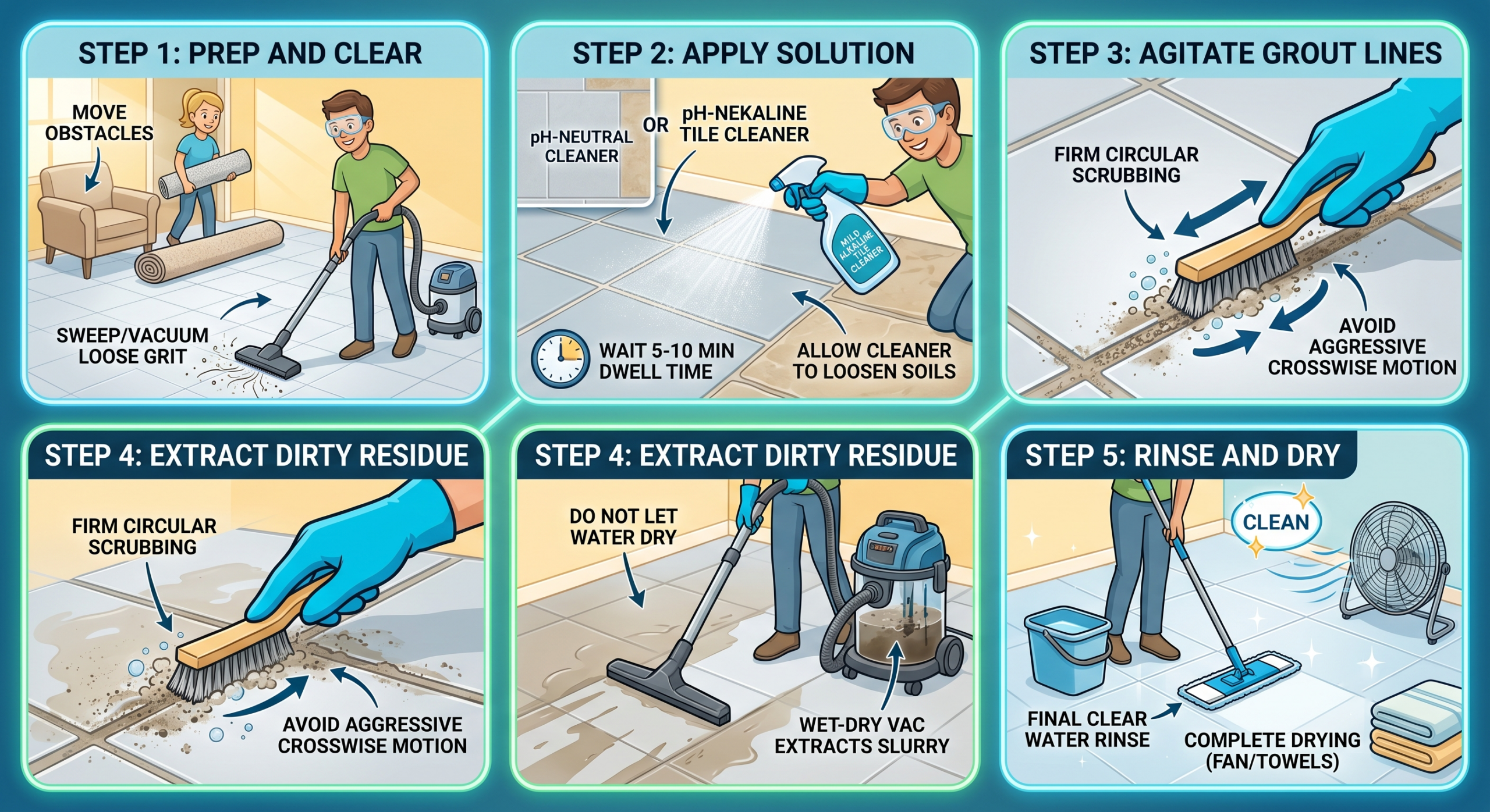 Step-by-Step Guide: How Do I Clean Grout Between Floor Tiles Safely?